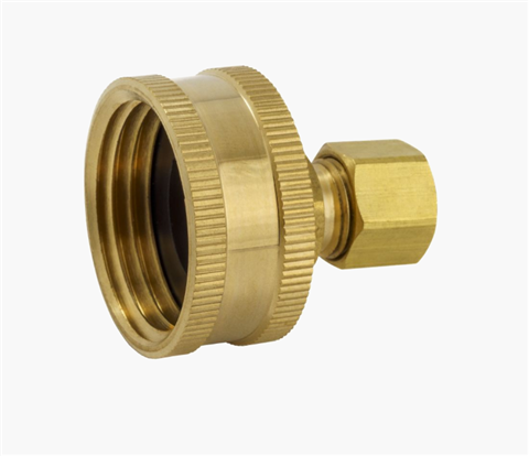 Brass garden hose swivel adapter